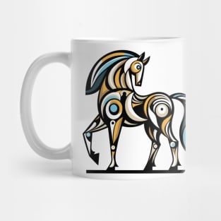 Horse illustration. Illustration of a horse in cubism style Mug